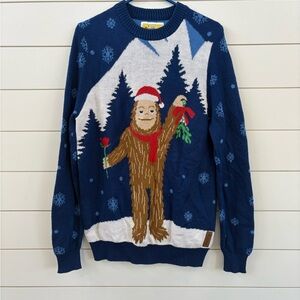 Tipsy Elves Blue Sasquatch Holiday Sweater